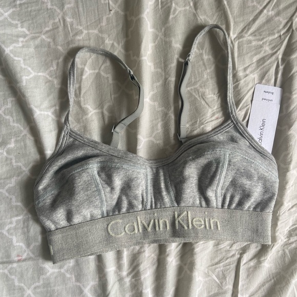 Calvin Klein Other - Calvin Klein unlined gray bralette NWT